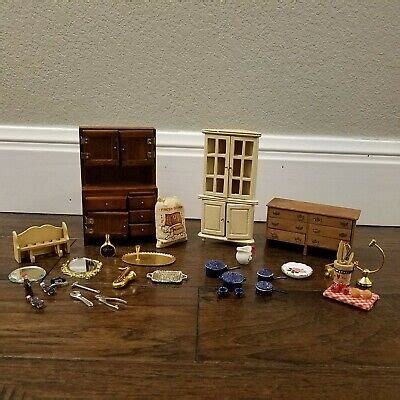 1988 Dura-craft Miniature Wood Dollhouse Furniture Bathroom Kr30. . Dollhouse miniatures ebay
